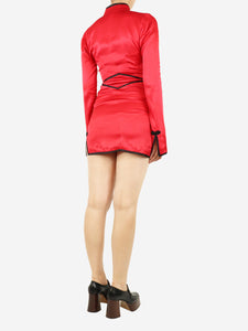 De La Vali Red satin mini dress - size S