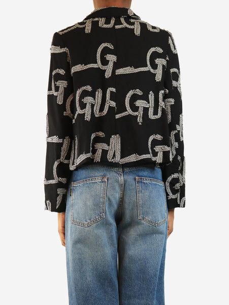 Black cropped jacket - size S alternate image