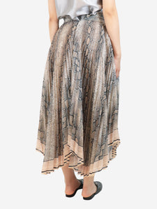 Zimmermann Zimmermann Brown snake print skirt - size UK 10