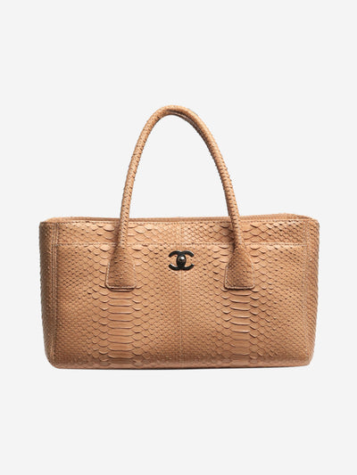 Brown 2006 python executive tote bag Top Handle Bags Chanel 