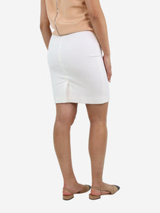 Fendi White cotton pencil skirt - size UK 10