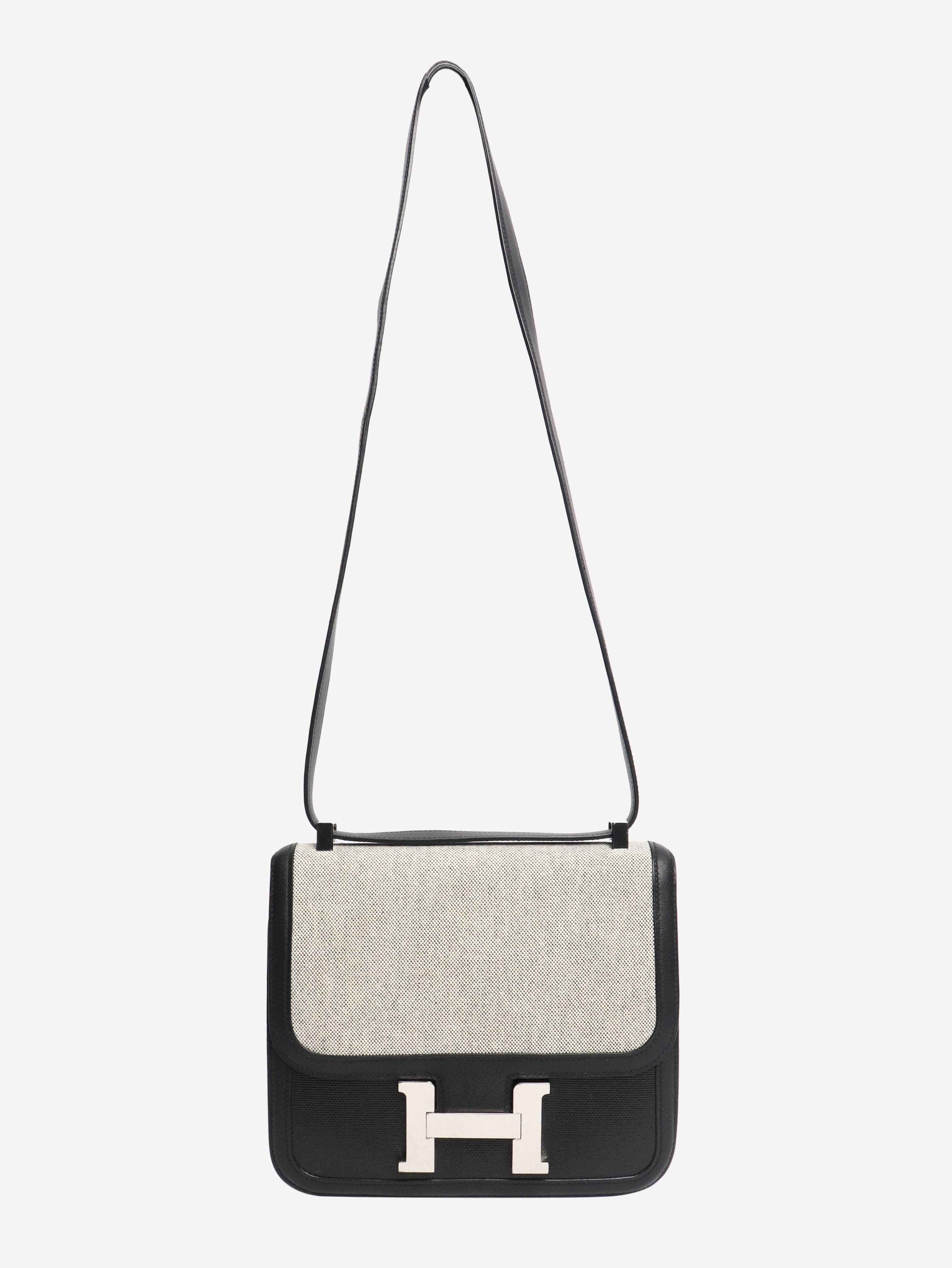 Black swift and toile Constance Cross-body bags Hermes 