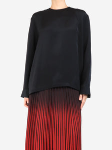 Raey Black silk top - size UK 10