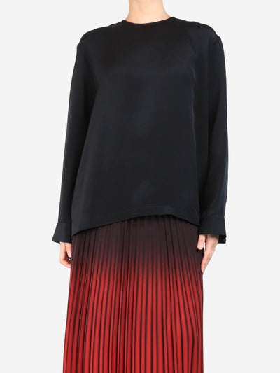 Black silk top - size UK 10 Tops Raey 