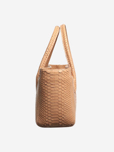 Chanel Brown 2006 python executive tote bag