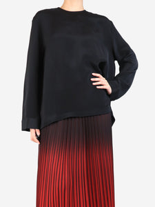 Raey Black silk top - size UK 10