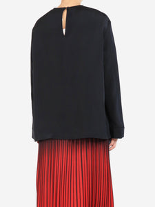 Raey Black silk top - size UK 10