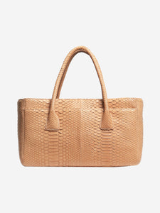 Chanel Brown 2006 python executive tote bag