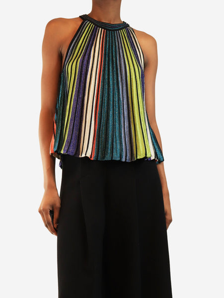 Multicolour lurex stripe top - size UK 6 product image