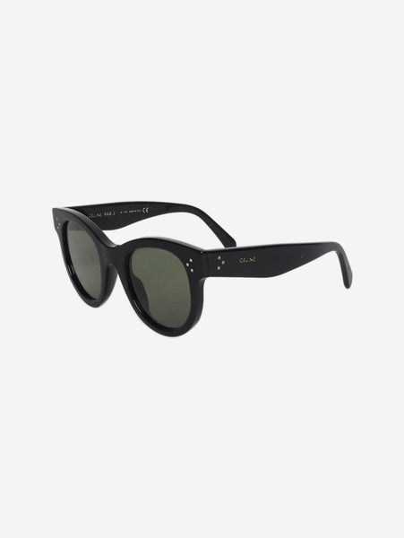 Black round frame sunglasses alternate image