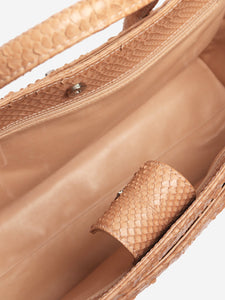 Chanel Brown 2006 python executive tote bag