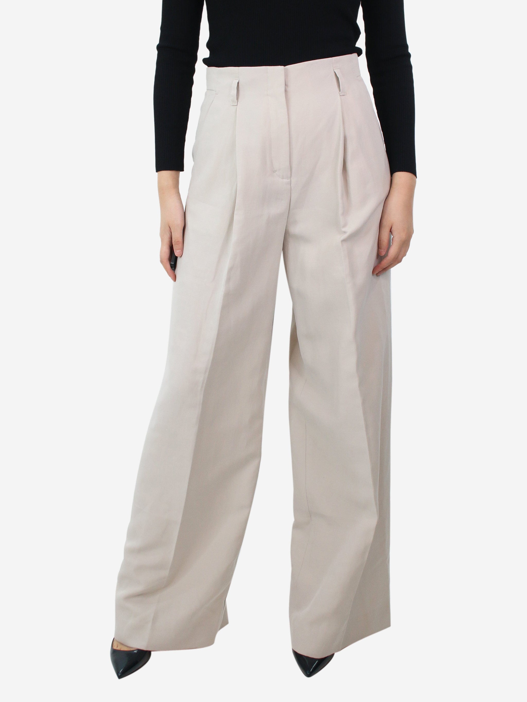 Always & Forever Beige Super Stretch Pleated Trousers | Pleated, Pleated  trousers, Pleated trouser