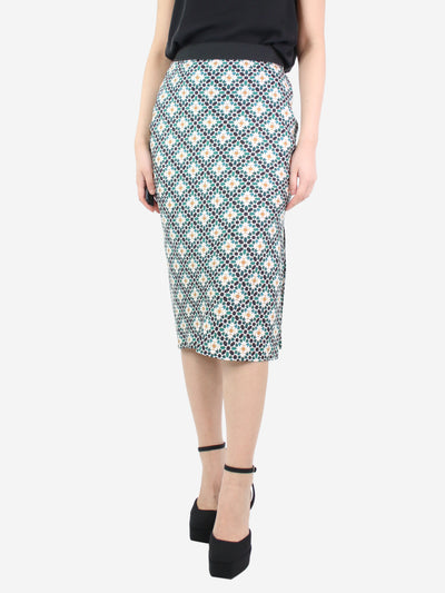 Green printed slip-on skirt - size S Skirts Theory 