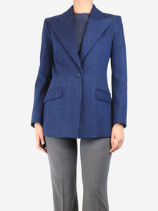 Gabriela Hearst Blue denim single-button blazer - size UK 8