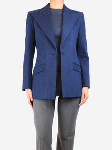 Gabriela Hearst Blue denim single-button blazer - size UK 8