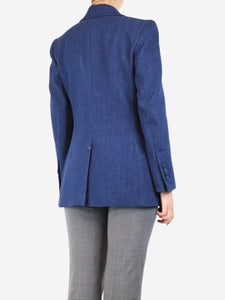 Gabriela Hearst Blue denim single-button blazer - size UK 8