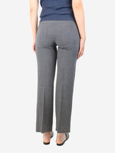 Chanel Grey wool blend tapered trousers - size UK 10