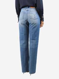 Blue straight-leg denim jeans - size UK 8 Trousers Versace 