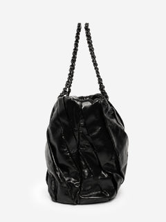 Black 2009 glazed calfskin Twisted tote bag Tote Bags Chanel 