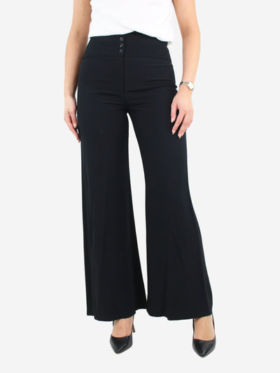 Black wide-leg trousers - size UK 10 Trousers Maria Grachvogel 