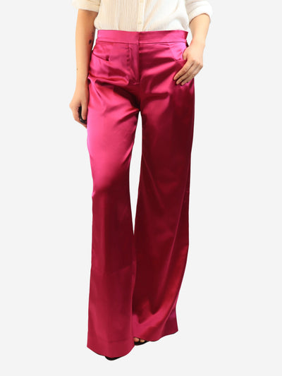 Pink satin tailored trousers - size UK 10 Trousers Tom Ford 
