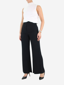 Maria Grachvogel Black wide-leg trousers - size UK 10