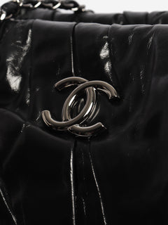 Black 2009 glazed calfskin Twisted tote bag Tote Bags Chanel 