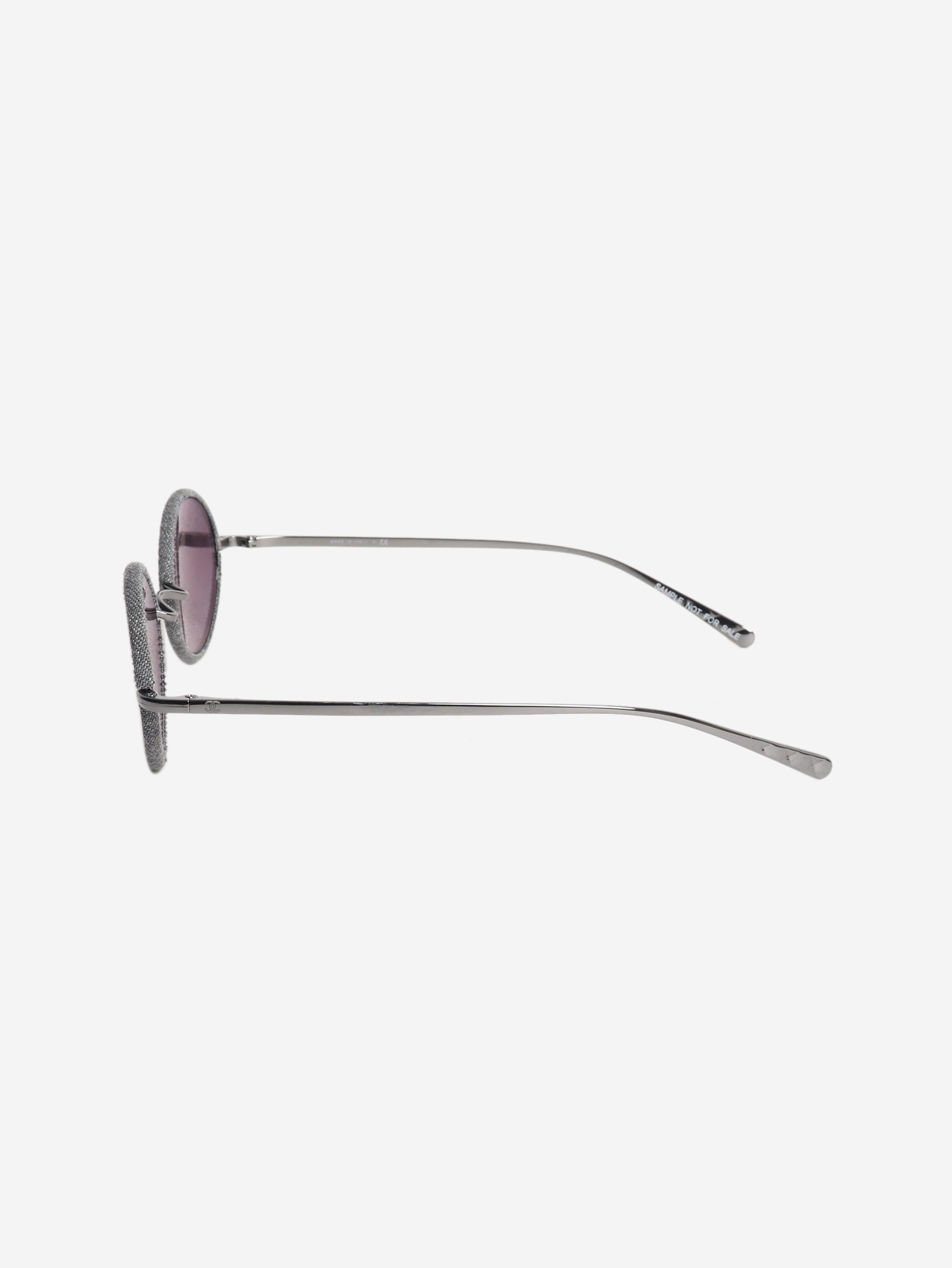 Grey denim rounded sunglasses Sunglasses Chanel 