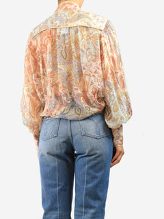 Multicolour sheer floral blouse - size UK 10 Tops Zimmermann 
