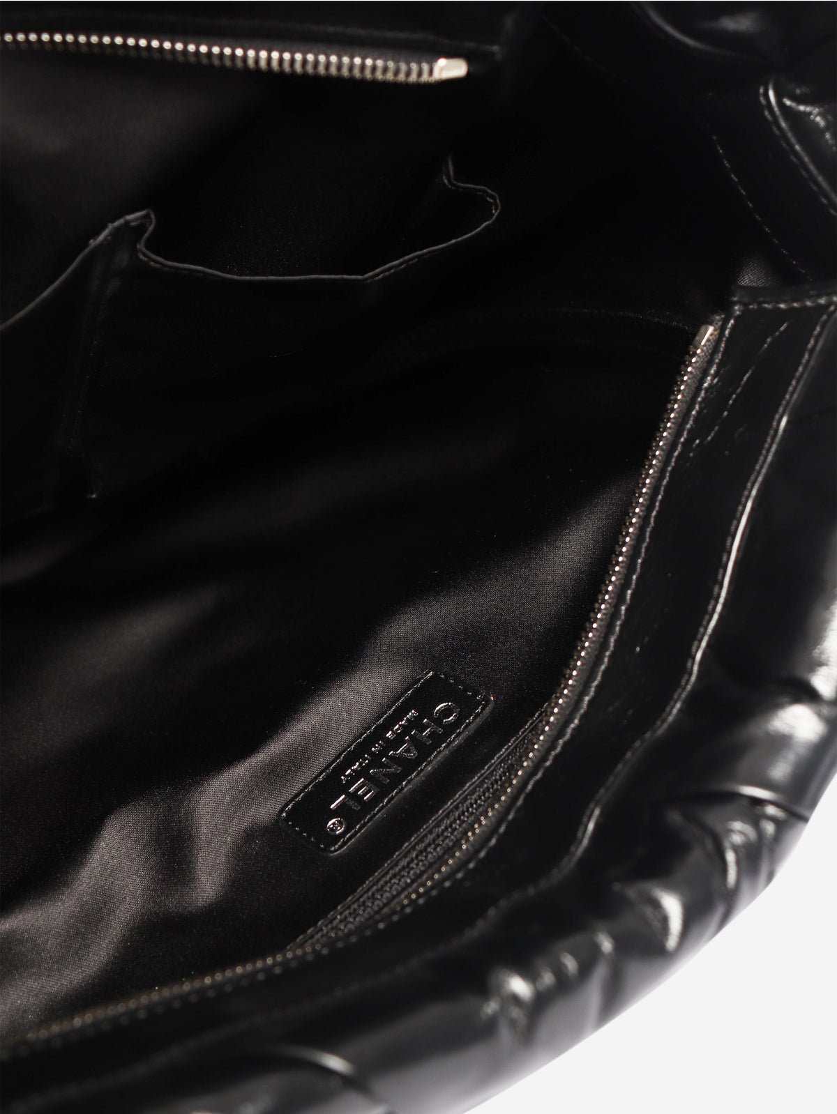 Black 2009 glazed calfskin Twisted tote bag Tote Bags Chanel 