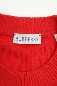 Burberry Red wool crewneck jumper - size S