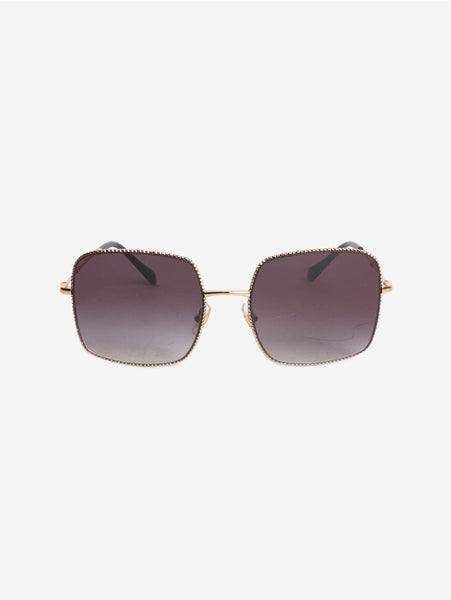 Black and gold square frame sunglasses product image