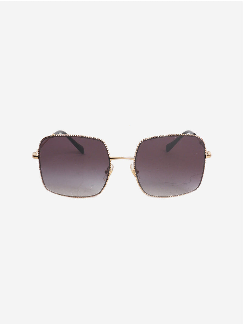 Black and gold square frame sunglasses Sunglasses Miu Miu 