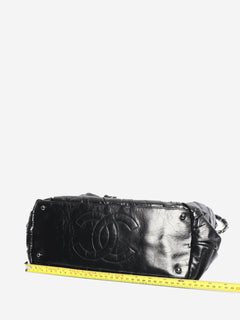 Black 2009 glazed calfskin Twisted tote bag Tote Bags Chanel 