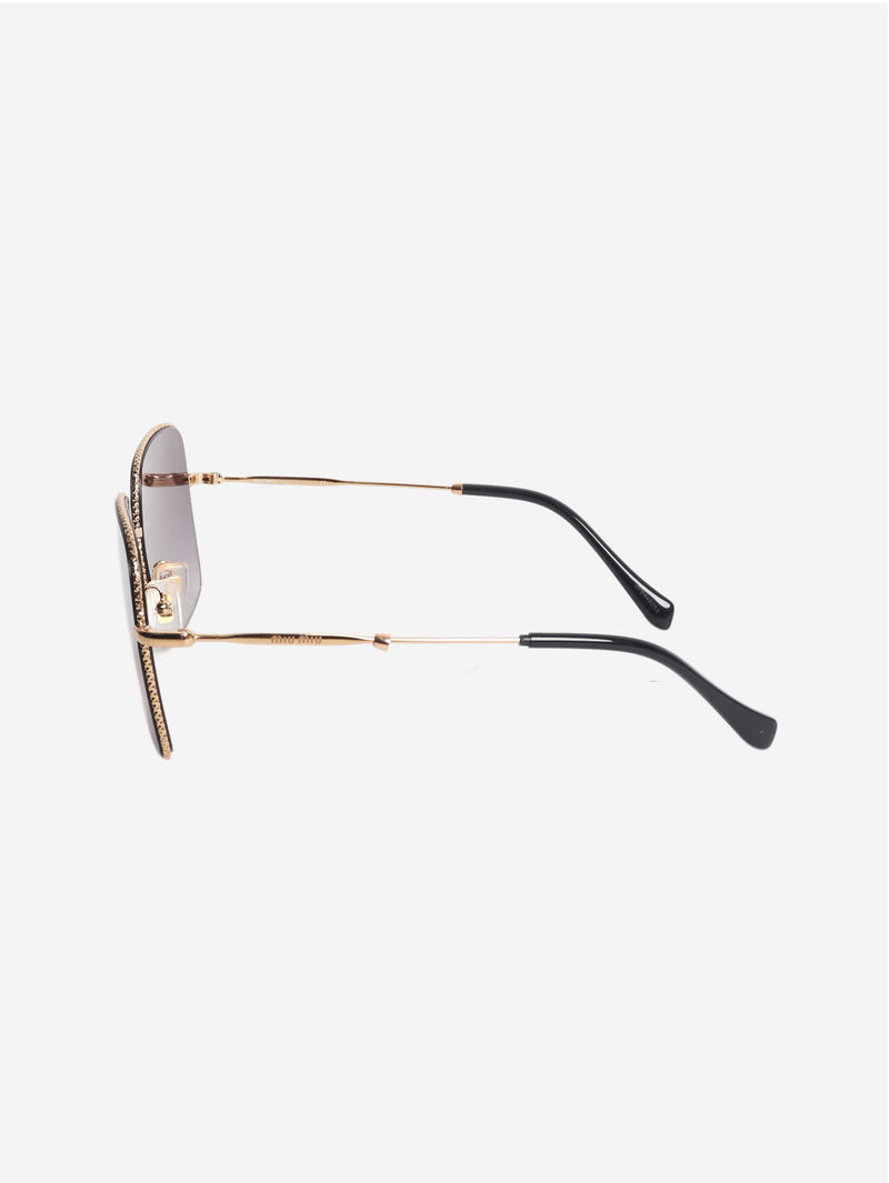 Black and gold square frame sunglasses Sunglasses Miu Miu 