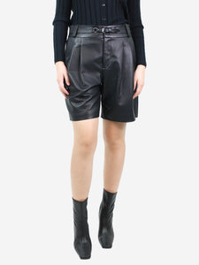 Red Valentino Black leather shorts - size IT 44
