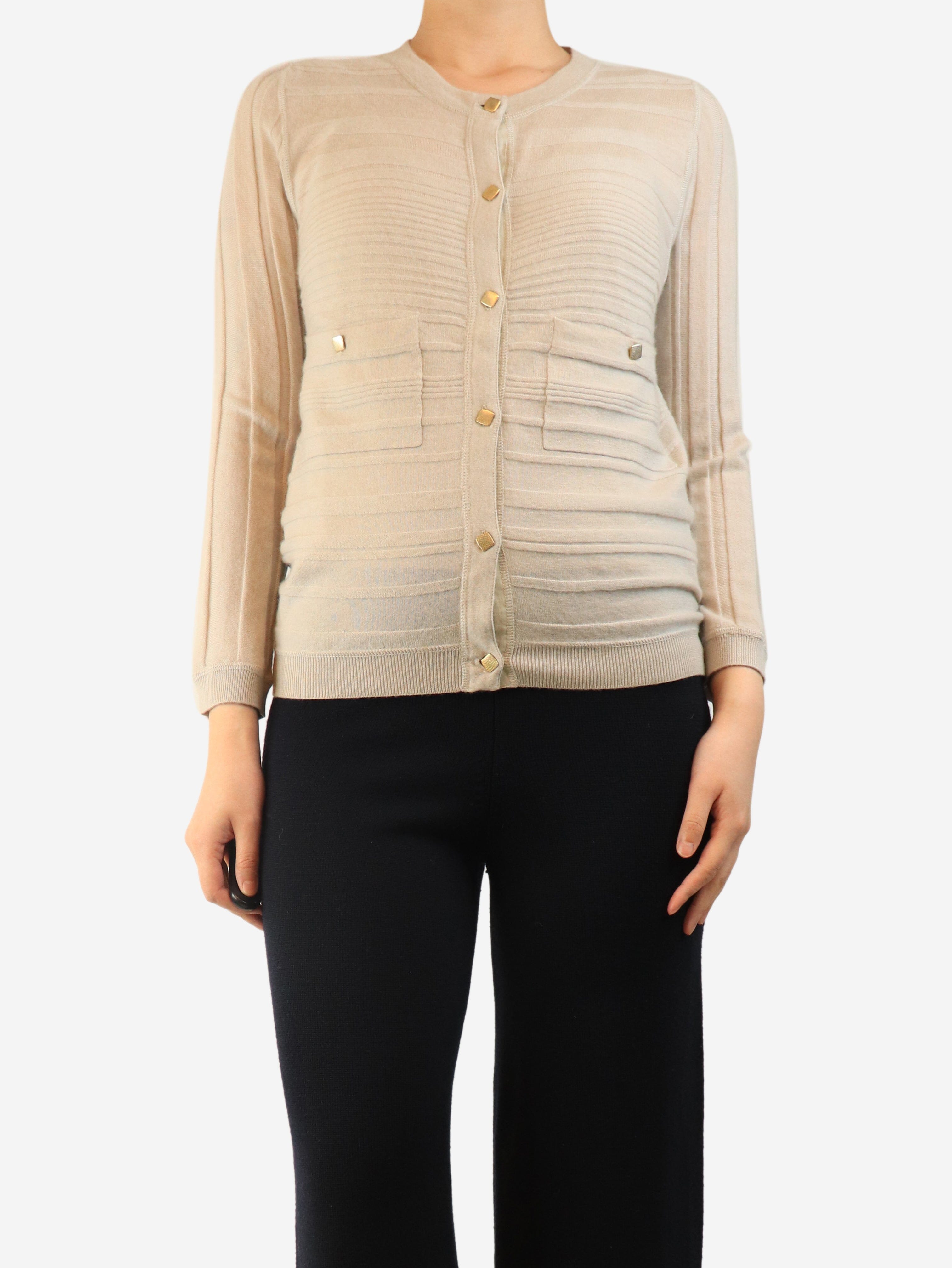 Neutral cashmere cardigan - size S Knitwear Chloe 