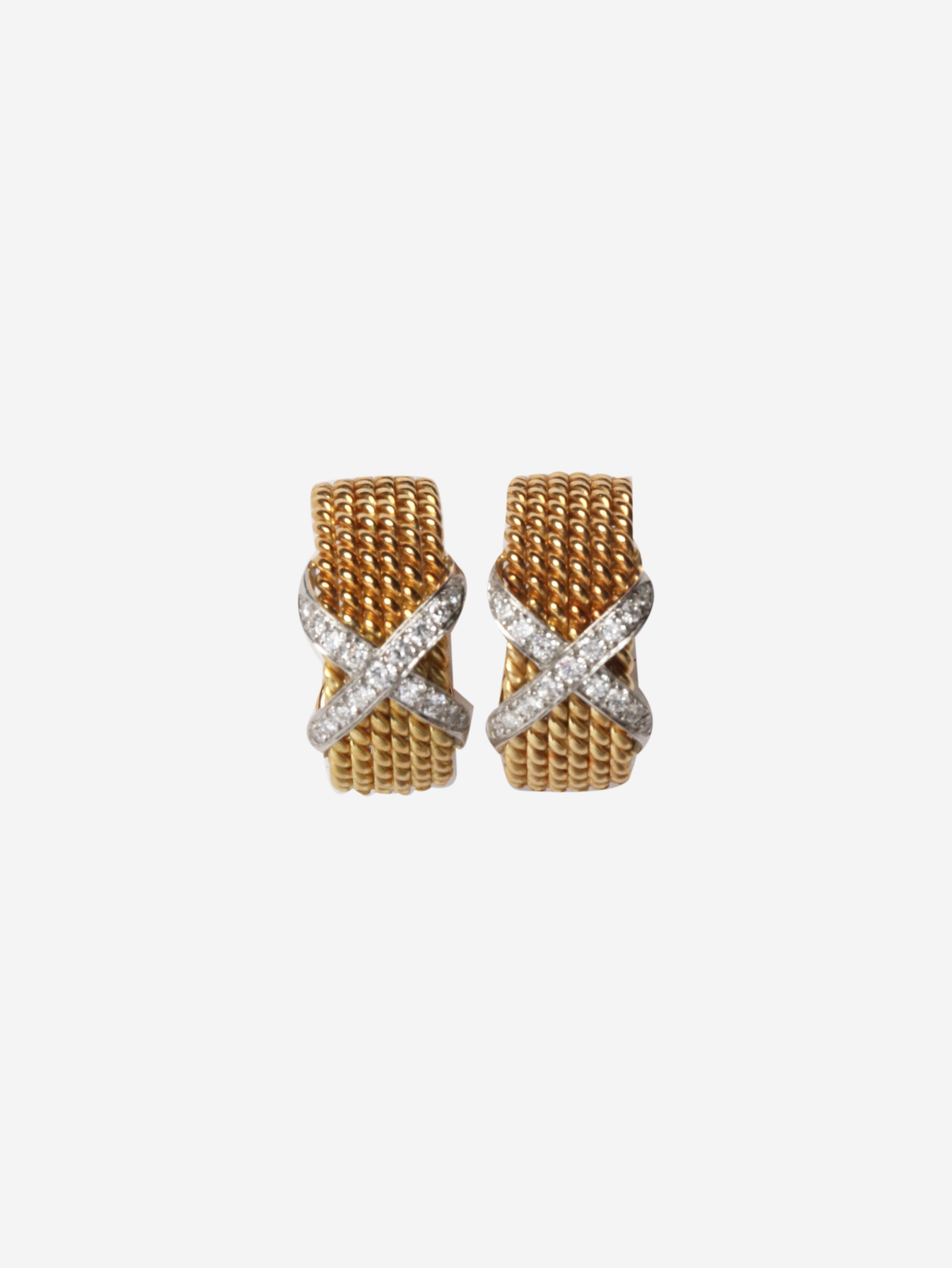 Yellow gold Jean Schlumberger Rope clip-on earrings Jewellery Tiffany & Co. 