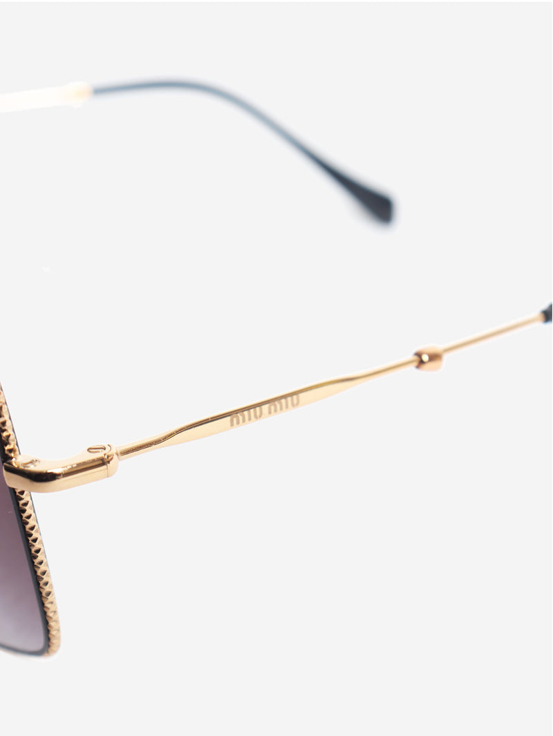 Black and gold square frame sunglasses Sunglasses Miu Miu 