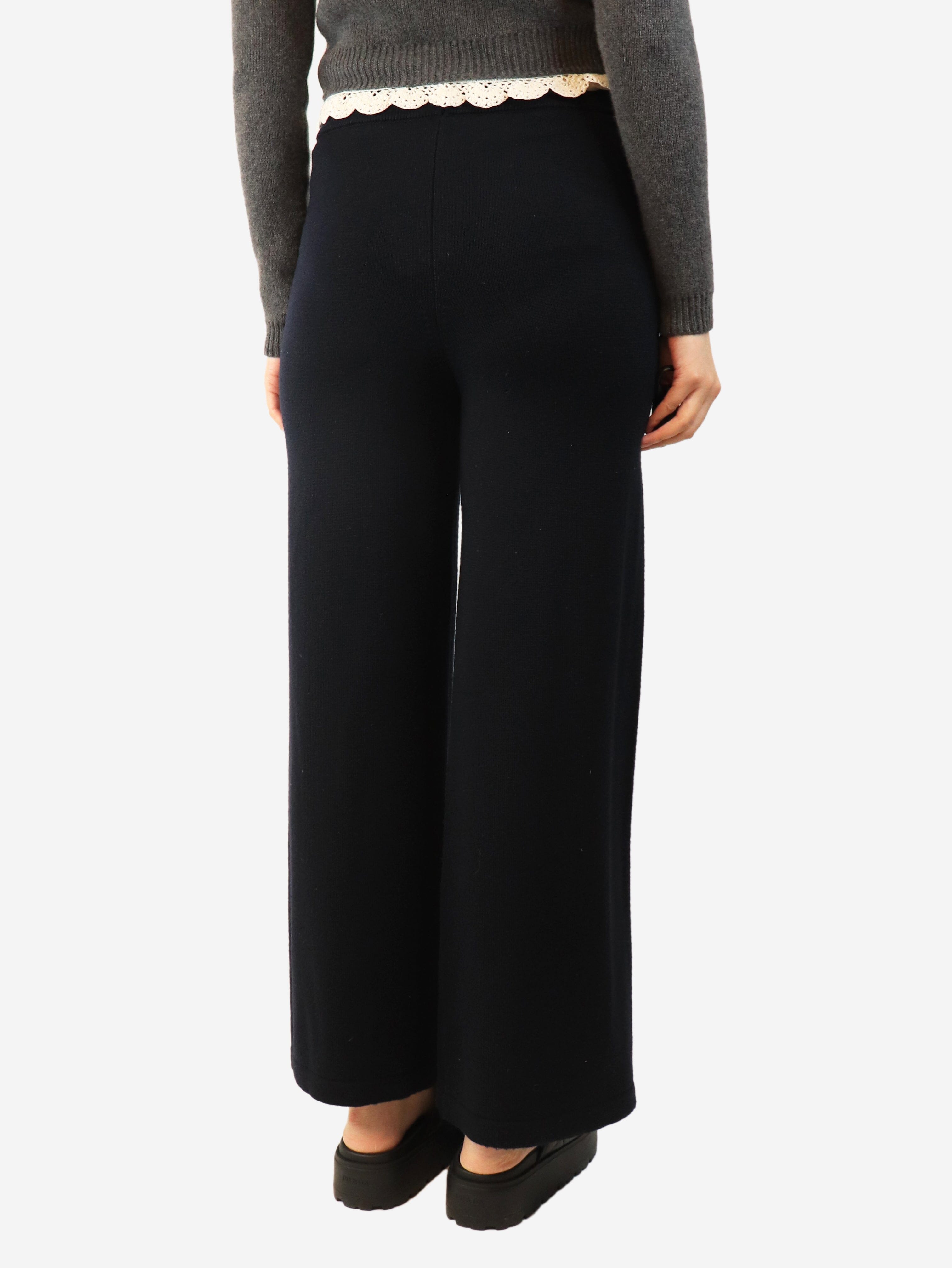 Navy wool trousers - size M Trousers Max Mara Leisure 