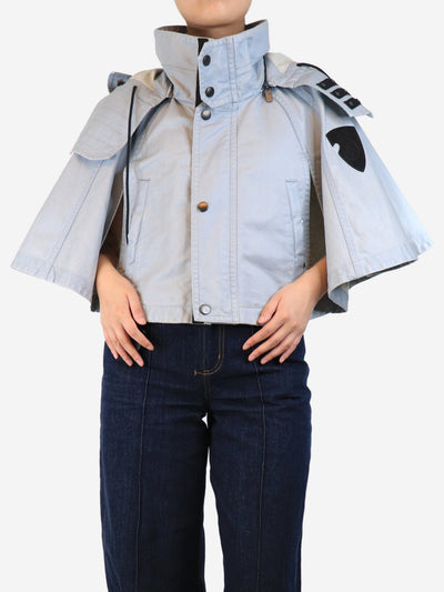 Blue cropped hooded capelet - size S Coats & Jackets Burberry 