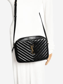 Saint Laurent black quilted leather Lou camera bag - view 2