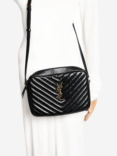 Black quilted leather Lou camera bag Cross-body Bags Saint Laurent 
