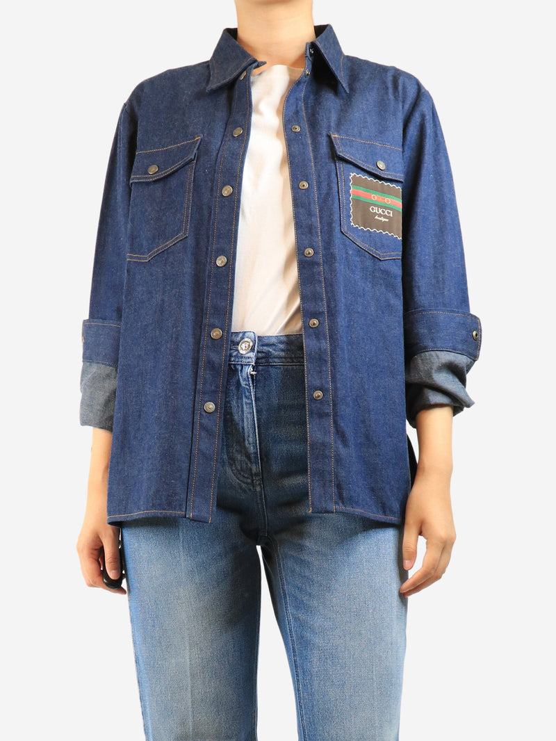 Blue denim shirt - size UK 14 Tops Gucci 