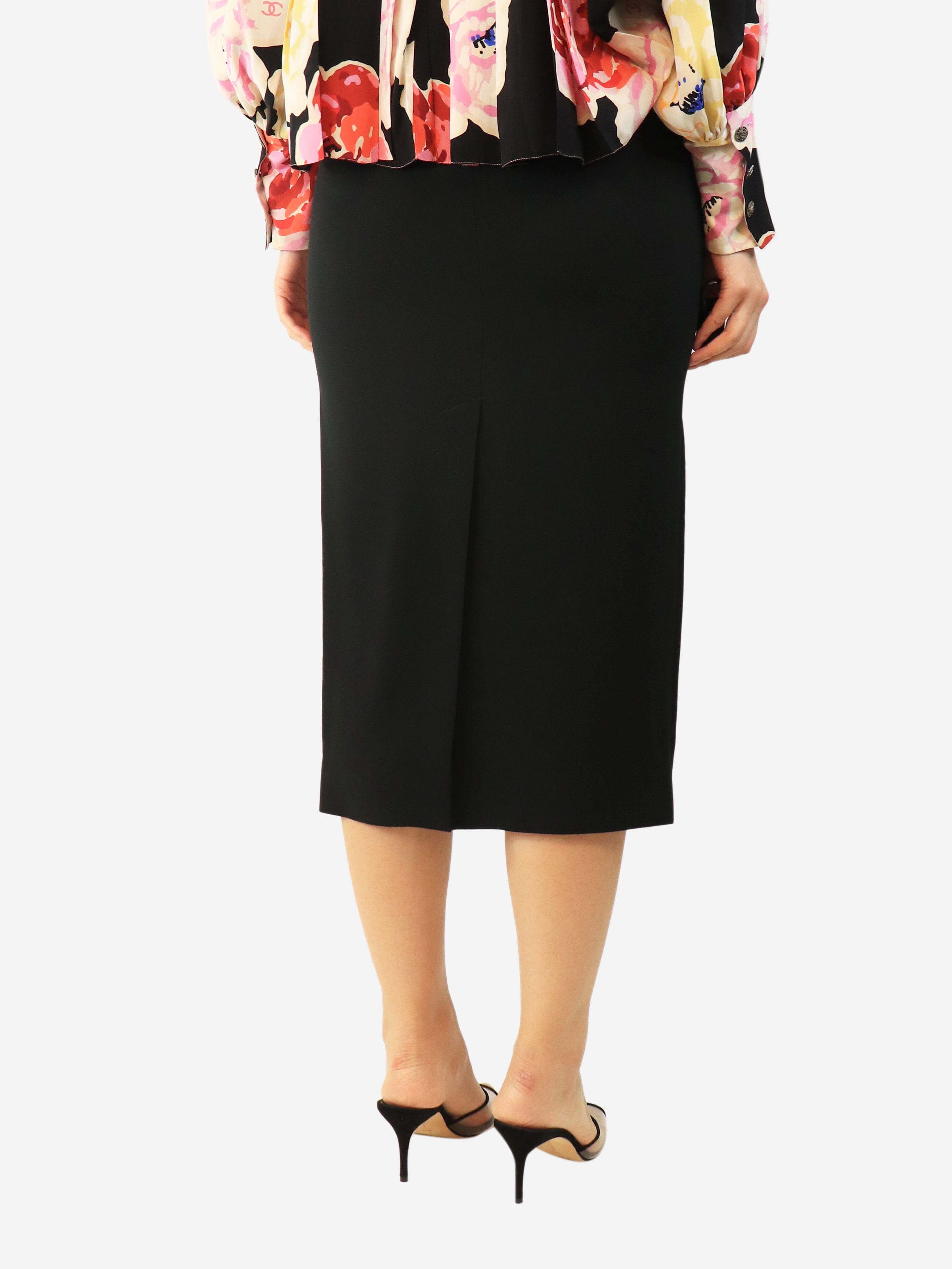 Black midi pencil skirt - size UK 12 Skirts Rochas 