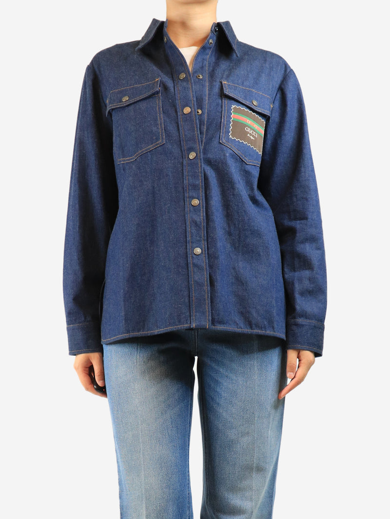 Blue denim shirt - size UK 14 Tops Gucci 