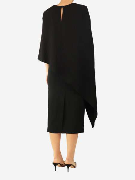 Black asymmetric blouse - size L alternate image