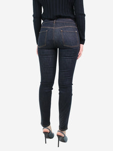 Chanel Blue slim-fit patterned jeans - size UK 10