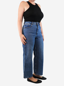 Sezane Blue wide-leg jeans - size UK 12