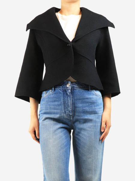 Black cashmere short coat - size UK 12 product image